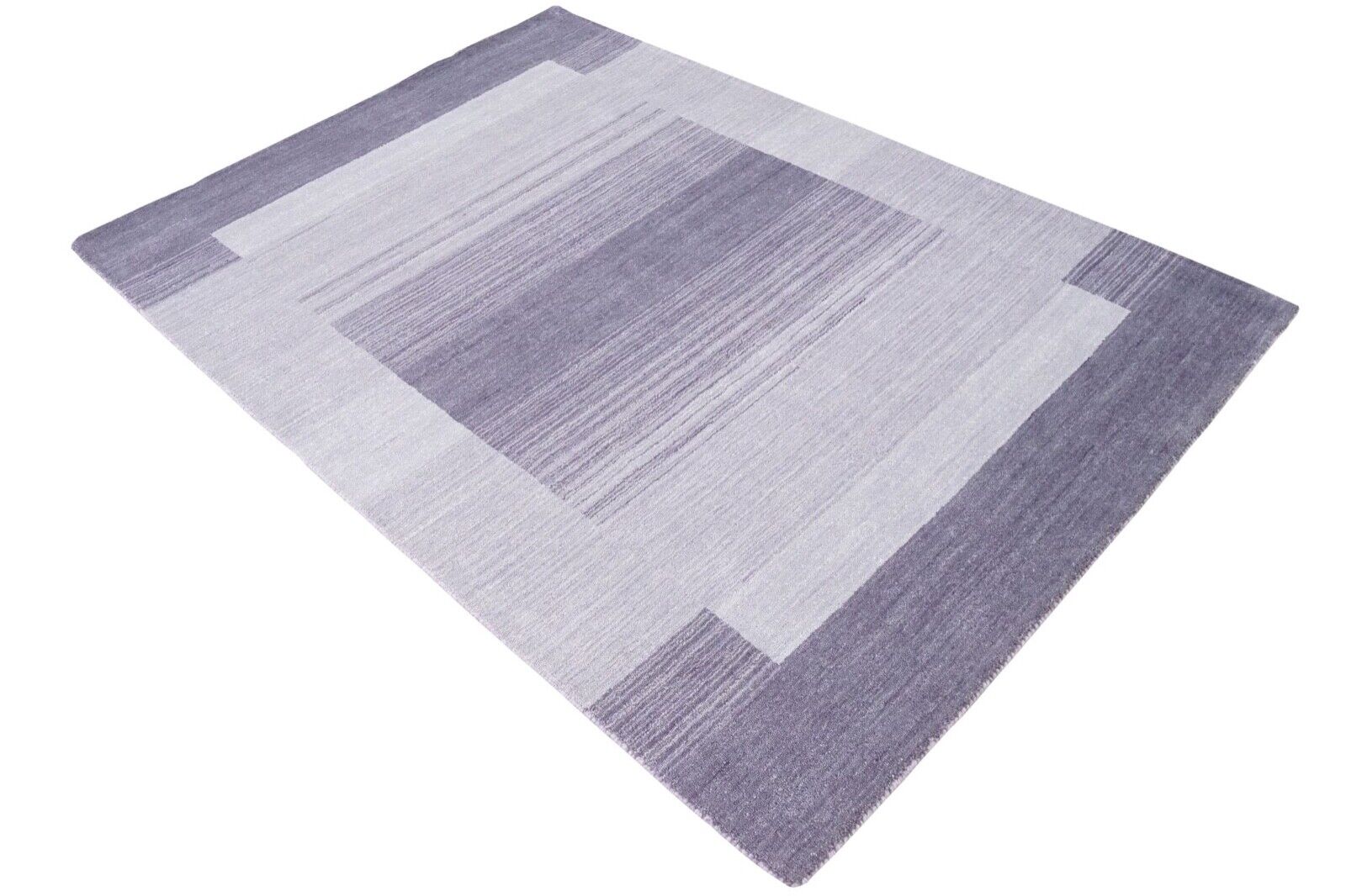 Teppich 100% Wolle Hell Lila Beige 160X230 cm Orientteppich Handgetuftet HT338