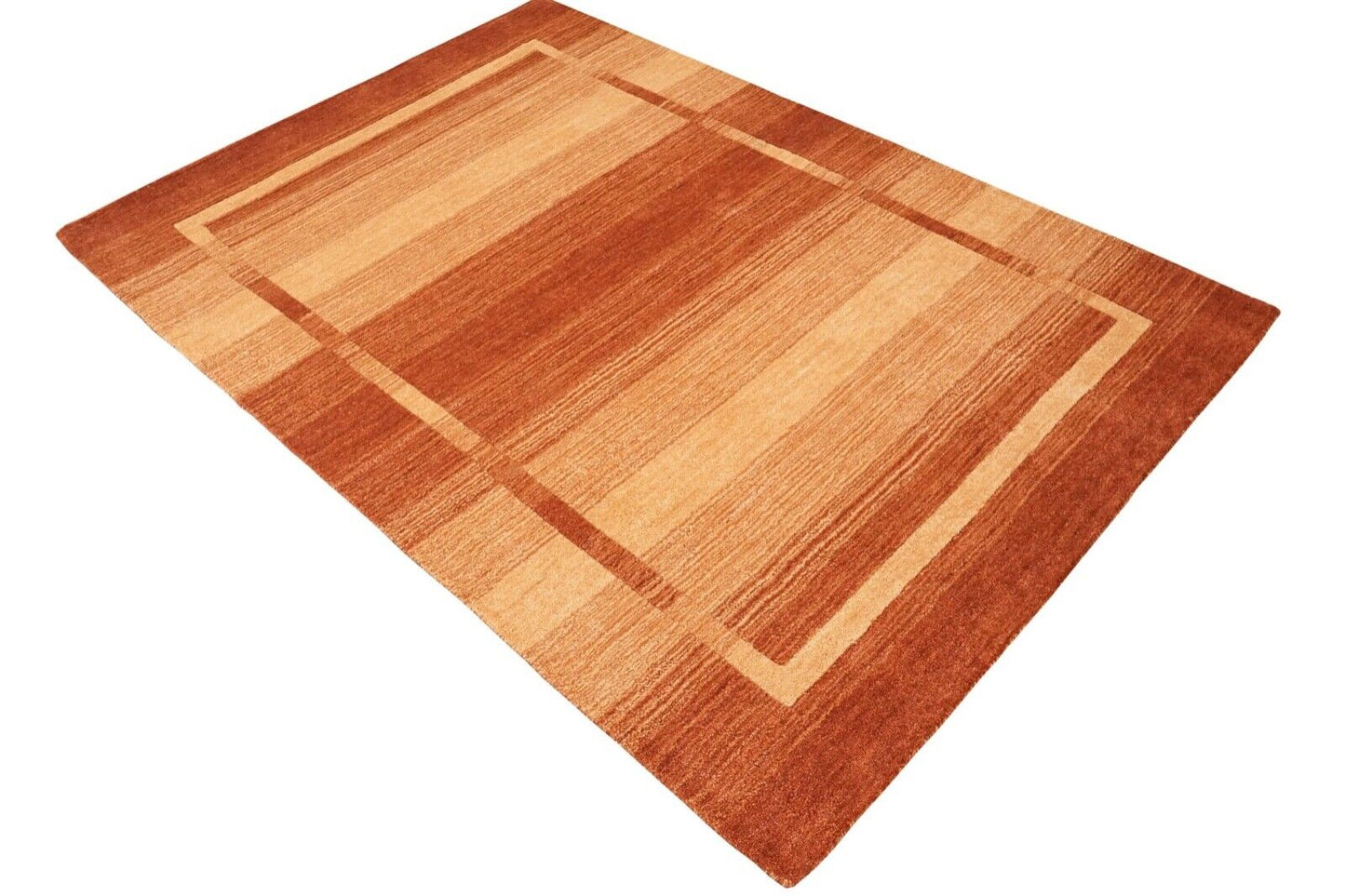 Teppich 100% Wolle 160X230 cm Orange Rot Orientteppich Handgetuftet HT331