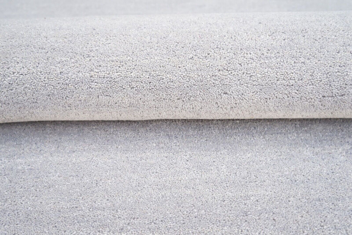 Teppich 100% Wolle Hell Grau 160X230 cm Orientteppich Handgetuftet HT215