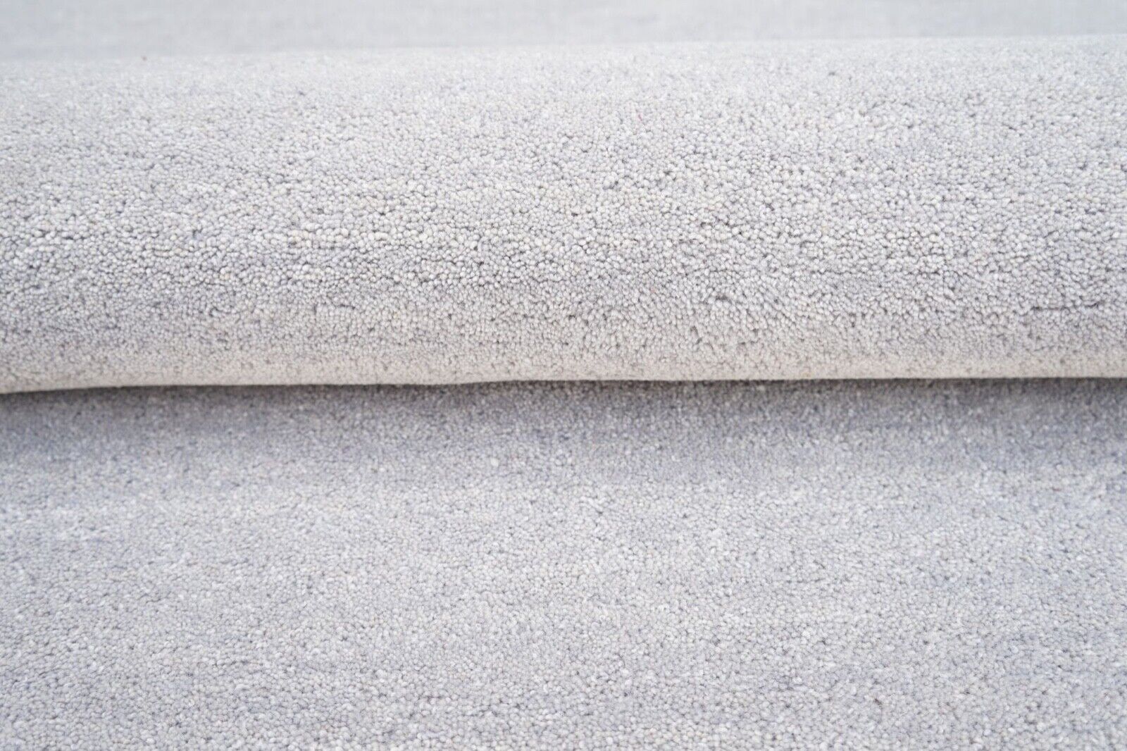 Teppich 100% Wolle Hell Grau 160X230 cm Orientteppich Handgetuftet HT215