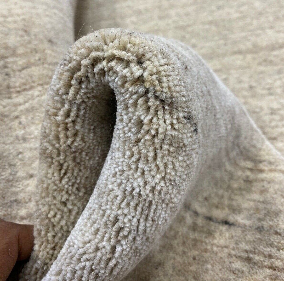 Gabbeh Teppich 100% Wolle Braun Beige loom lori Handgewebt 120x180 cm S5