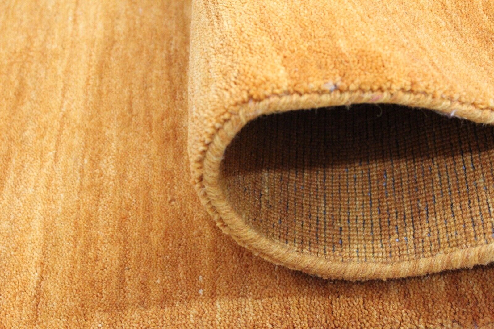 Gold Brücke 100% Wolle 75X250 cm Handgewebter Orange Teppich Orientteppich C17