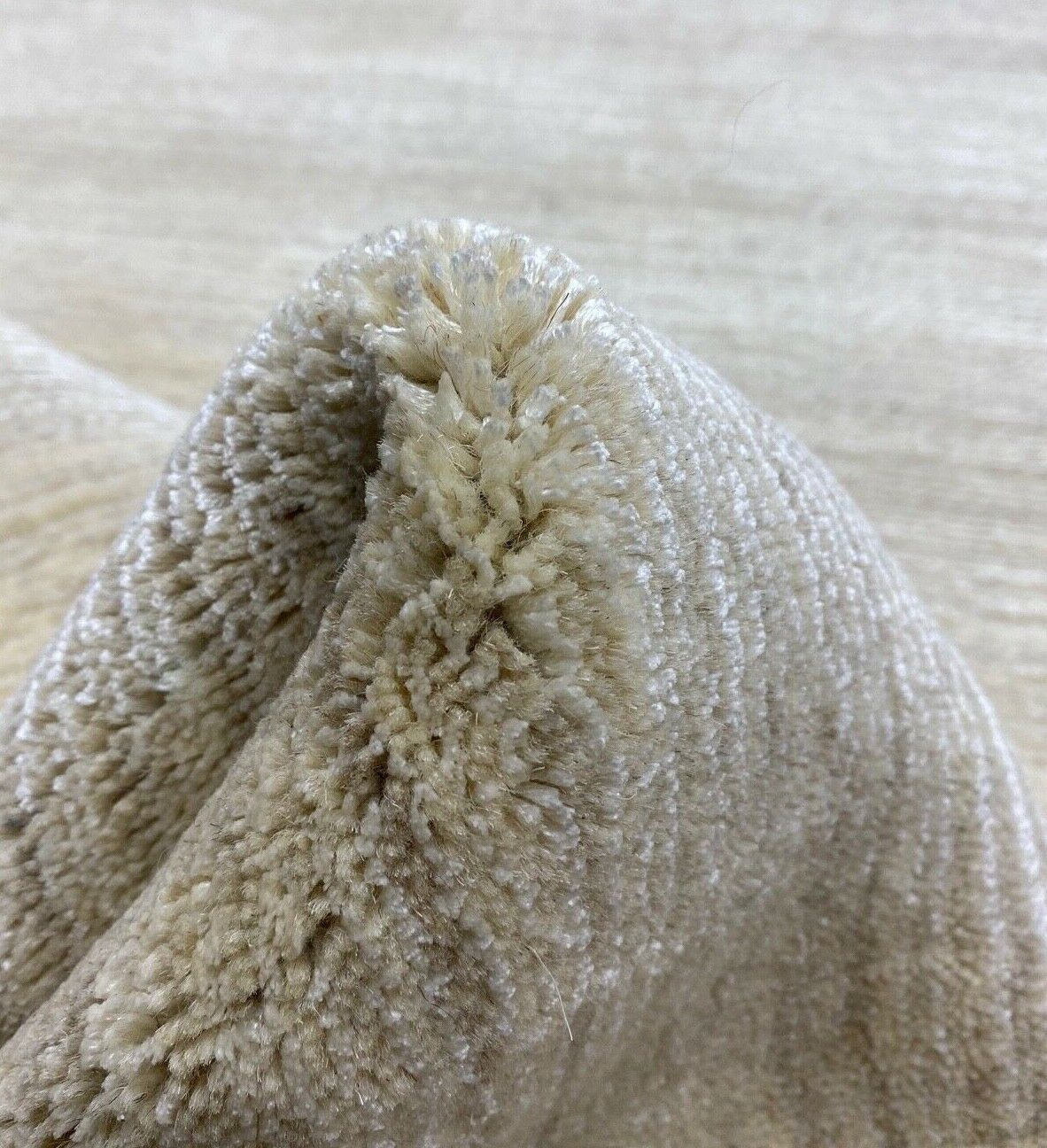 Gabbeh Teppich 100% Wolle Beige loom lori Handgewebt 120x178 cm S37