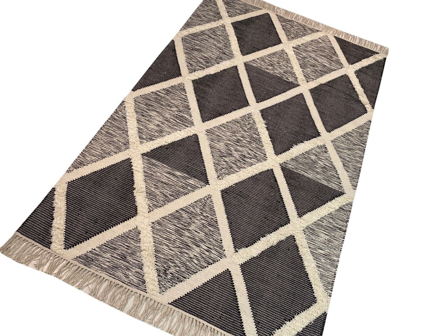 Kilim 100% Wolle Teppich Dhurry Handgewebt Beige Dhurrie, Kelim 155X240 cm