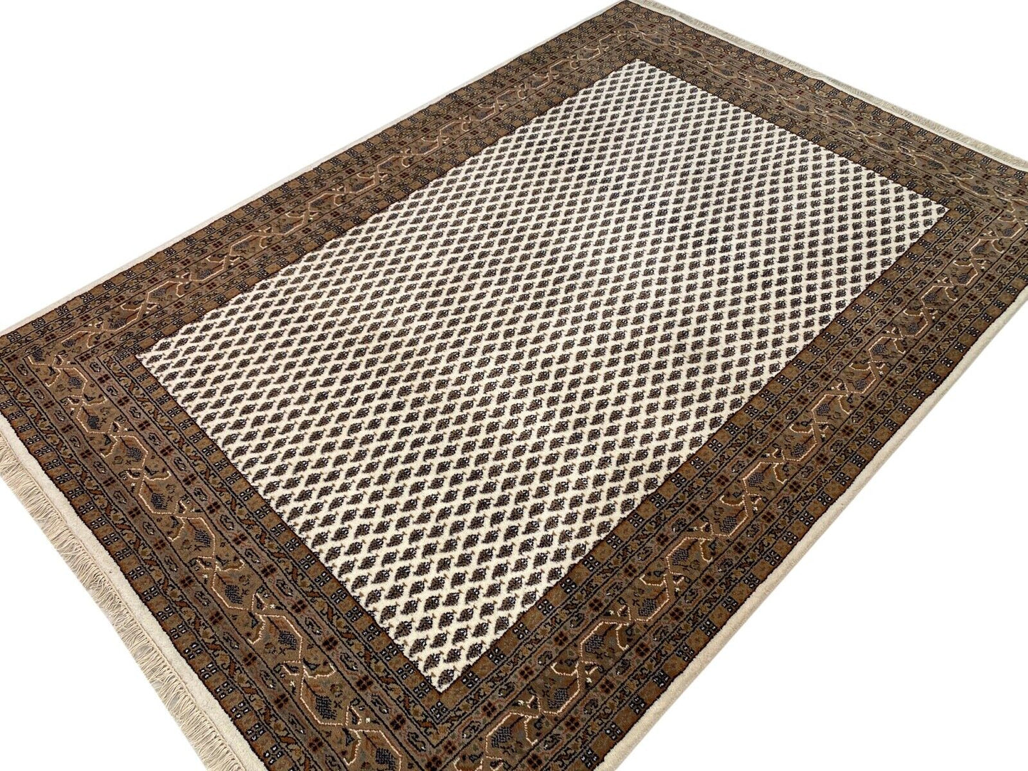 Handgeknüpfte Orientteppich Mir 170X250 cm Schurwolle Beige Teppich 100% Wolle