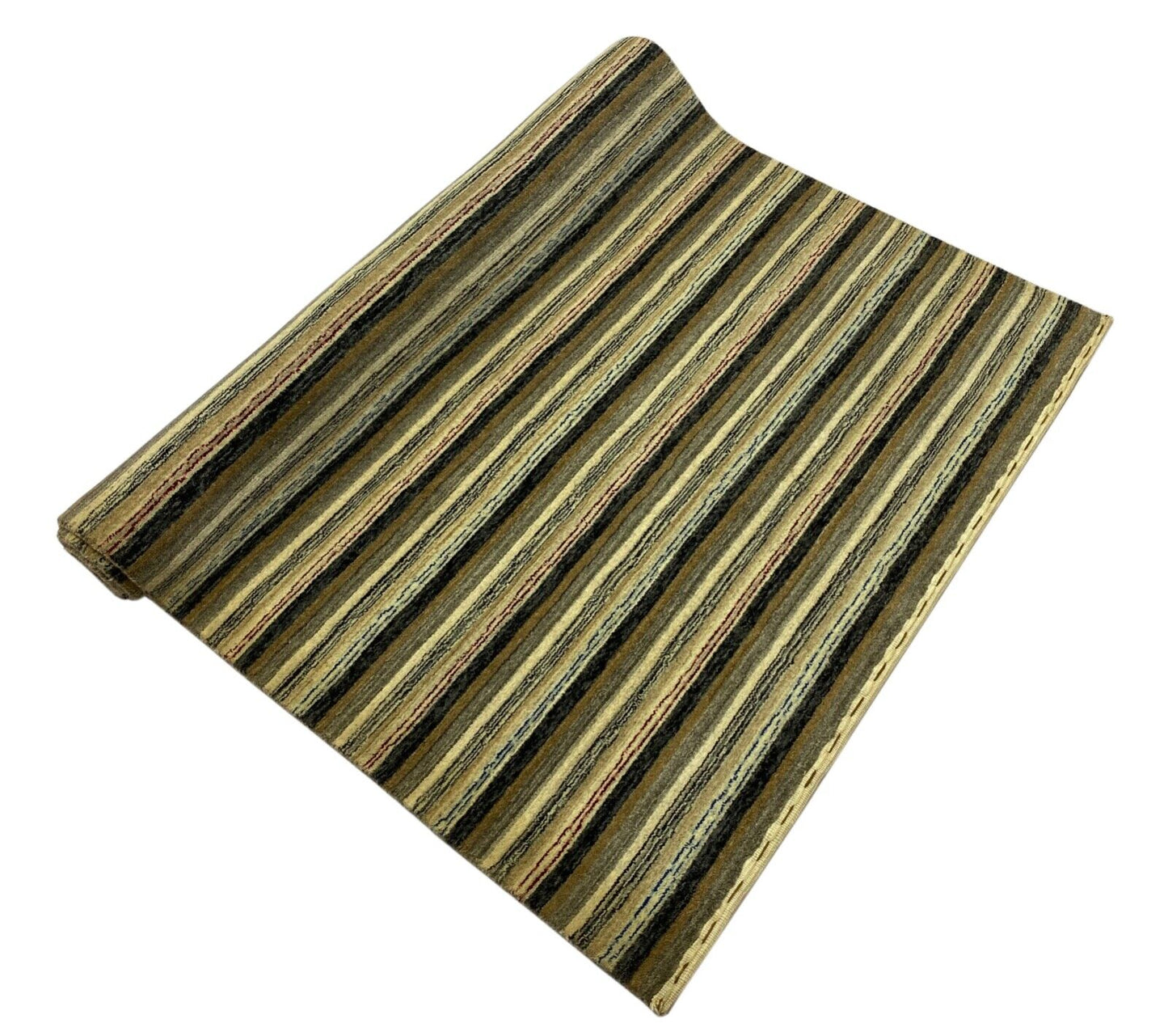 Gabbeh Teppich 100% Wolle Grau Beige Braun loom lori Handgewebt 128x184 cm S157