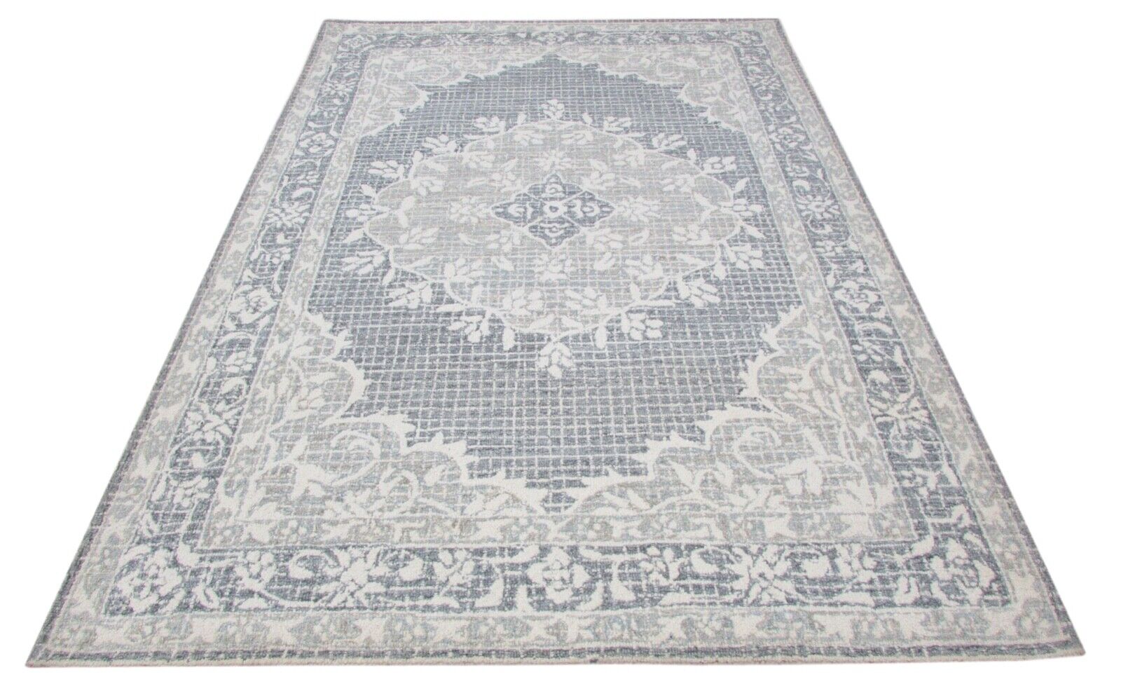 Gråbeige 160x230 cm tæppe 100% uld orientalsk tæppe håndtuftet T796