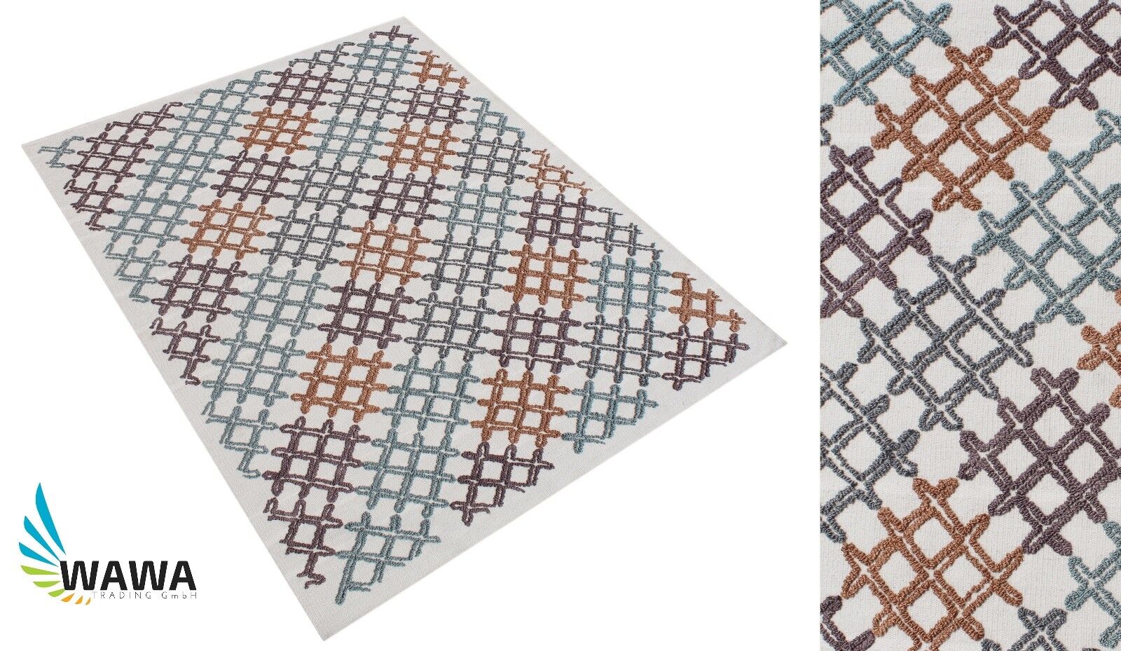 Designer Teppich Kilim Handgewebt Kelim 170X240 cm , Flechtteppich Dhurrie