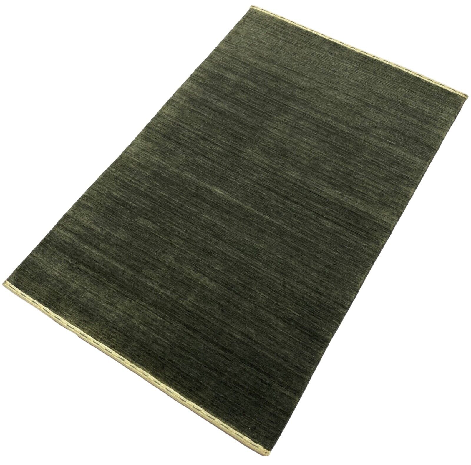 Grau Teppich Gabbeh 100% Wolle loom lori Handgewebt 120x185 cm S159