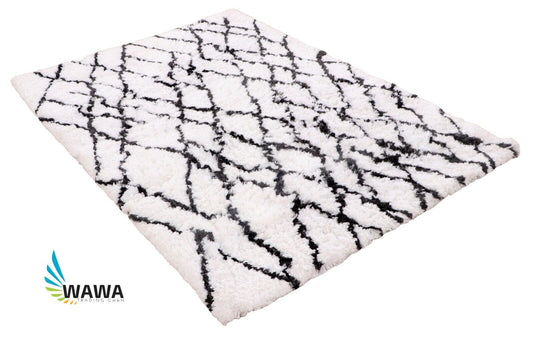 Teppich Beige Ivory Weiß Orientteppich 120X180 CM Handarbeit 100% Polyester