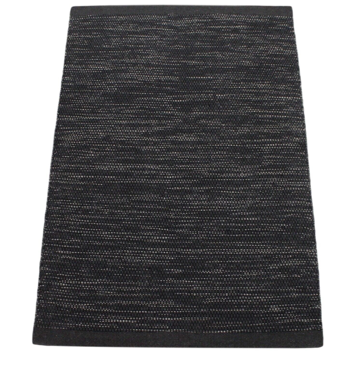 Anthrazit 100% wolle Teppich Flachgewebe 120x180 cm Kilim Schwarz Handgewebt