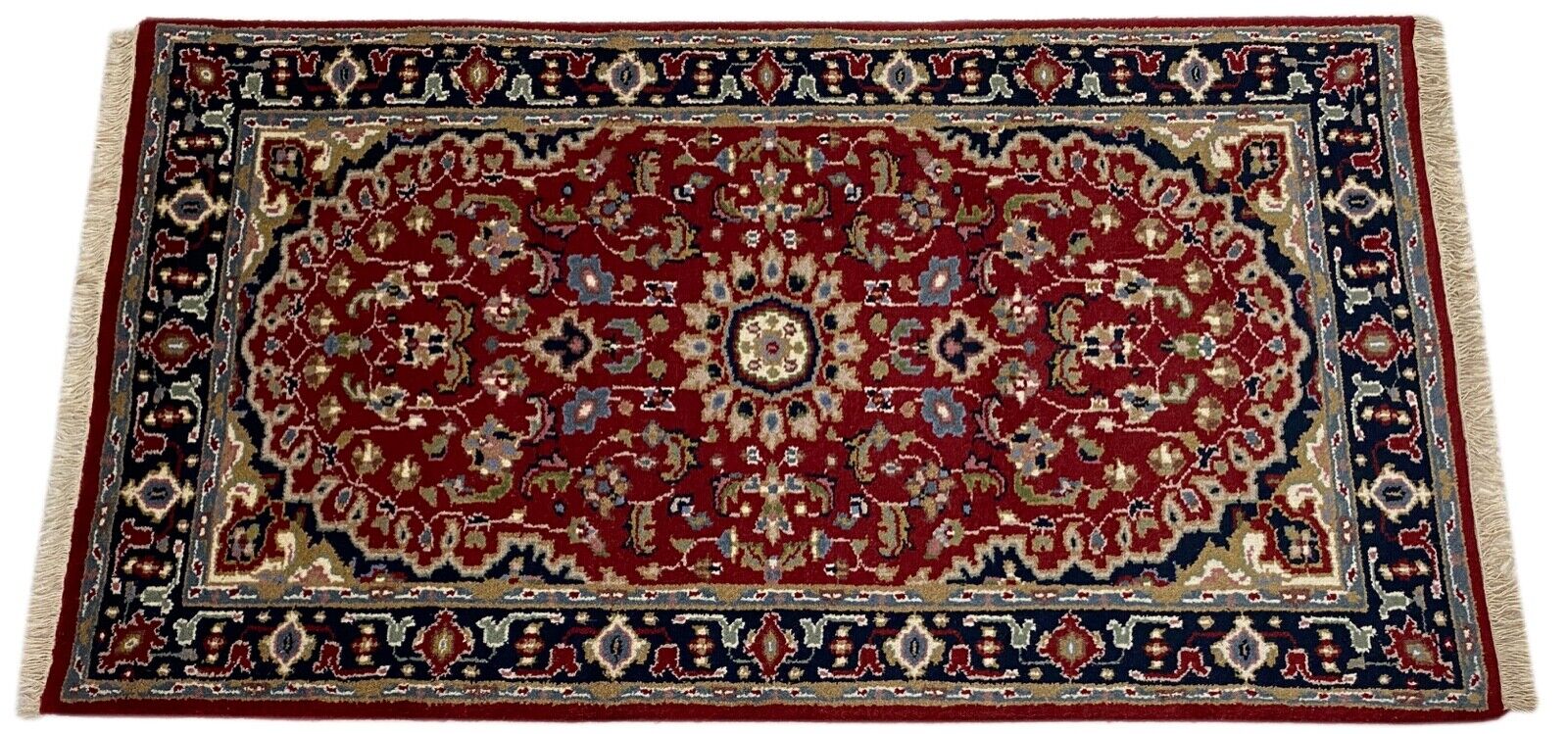 Tapis oriental en laine Red Carpet, noué à la main, 100 % laine vierge, 95 x 160 cm, diamètre 7