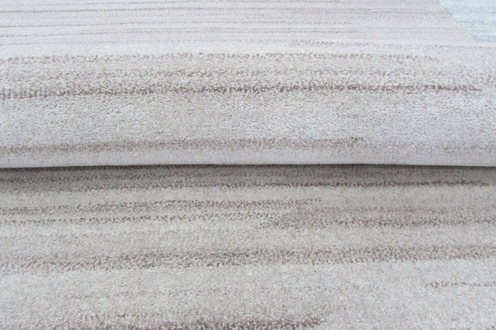 Tappeto 100% Lana Grigio Beige 160X230 cm Lana Naturale Tuftato a Mano T845