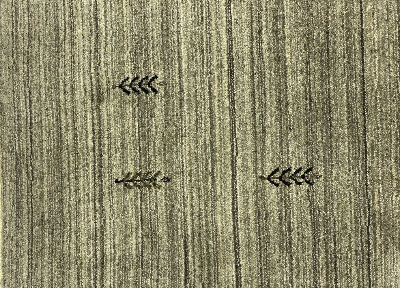 Silber Grau Wohnzimmer Gabbeh Teppich 100% Wolle 162x242 cm Handgewebt WR82