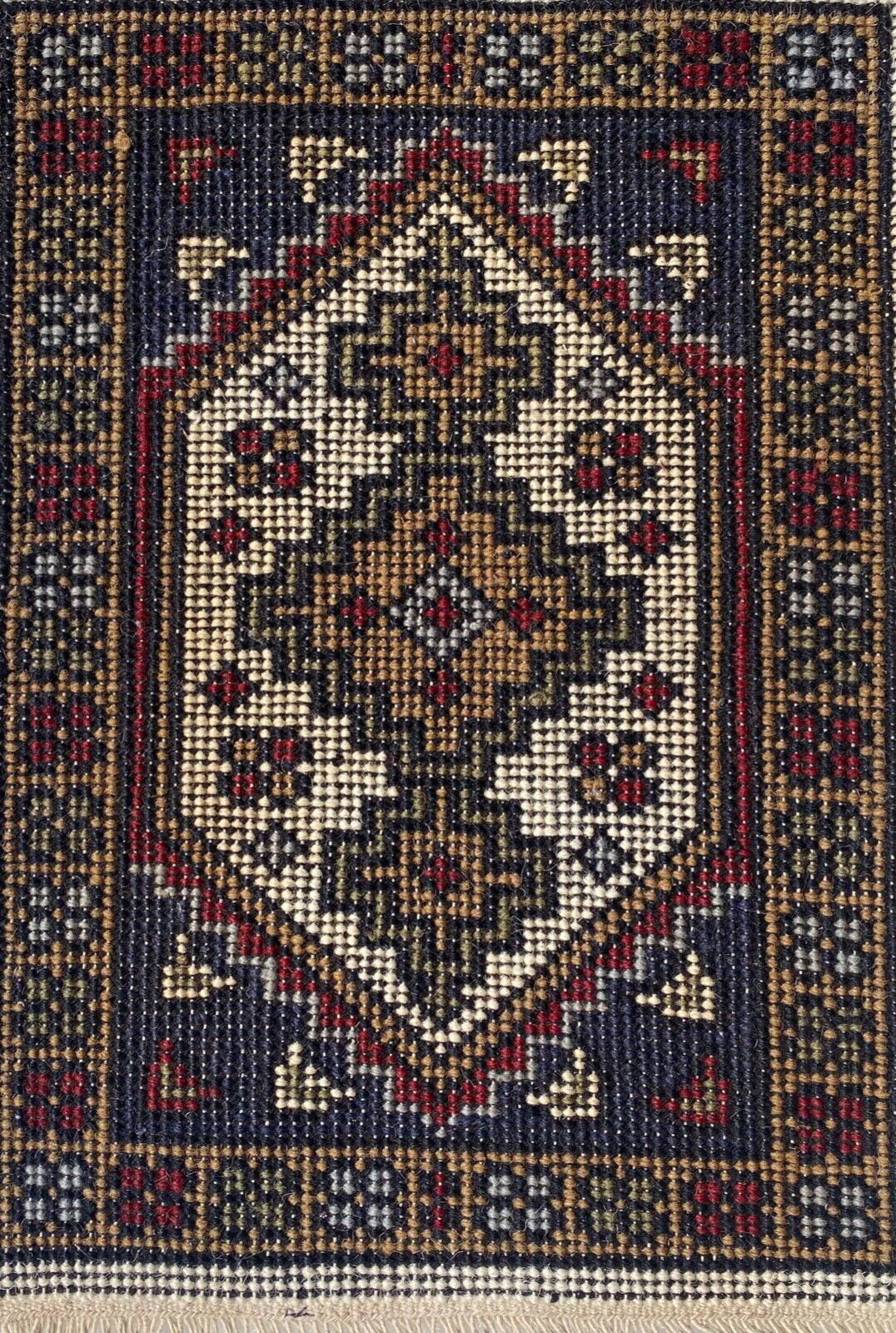 Brücke 40X60 CM Handgeknüpft Teppich Fußmatten Automatten 100% Wolle Blau 4P