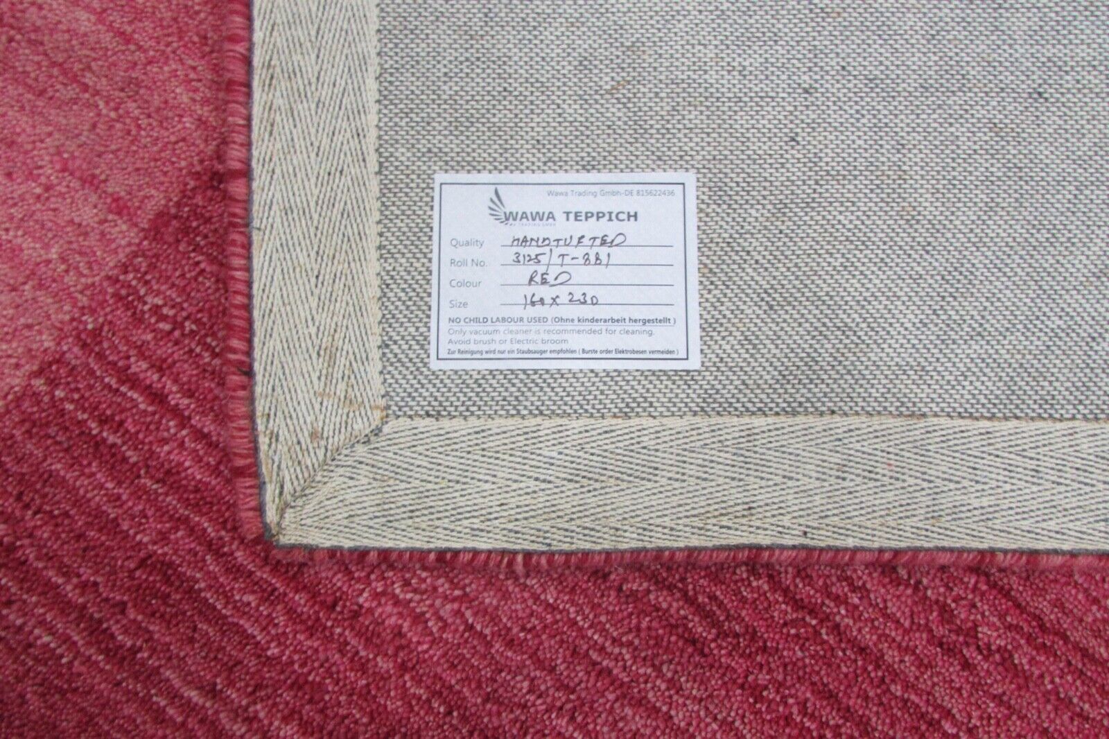 Růžový koberec, 100% vlna, 160x230 cm, orientální koberec, ručně všívaný, T881