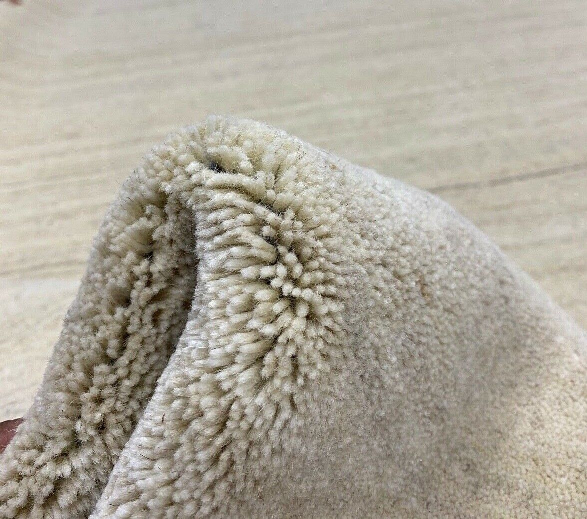 Wohnzimmer Gabbeh Teppich 100% Wolle 170x240 cm Beige Handgewebt WR80