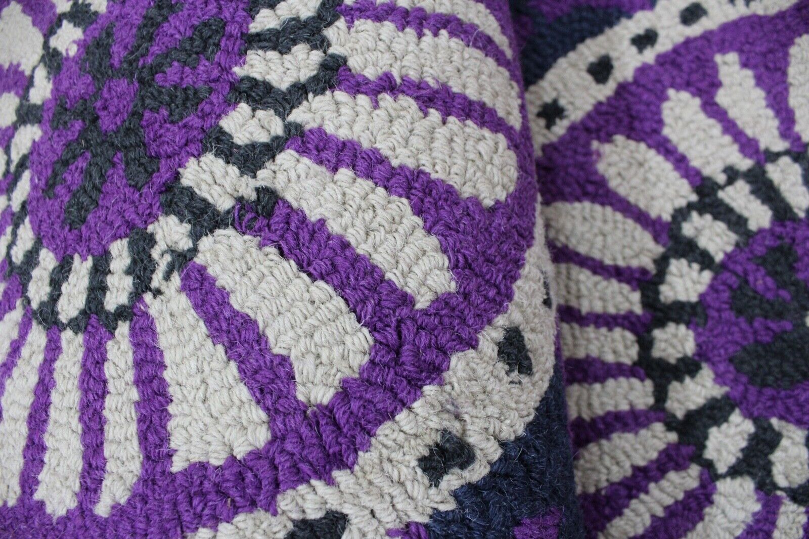 Teppich 100% Wolle Lila Beige Orientteppich 150X240 cm Handgetuftet MH955