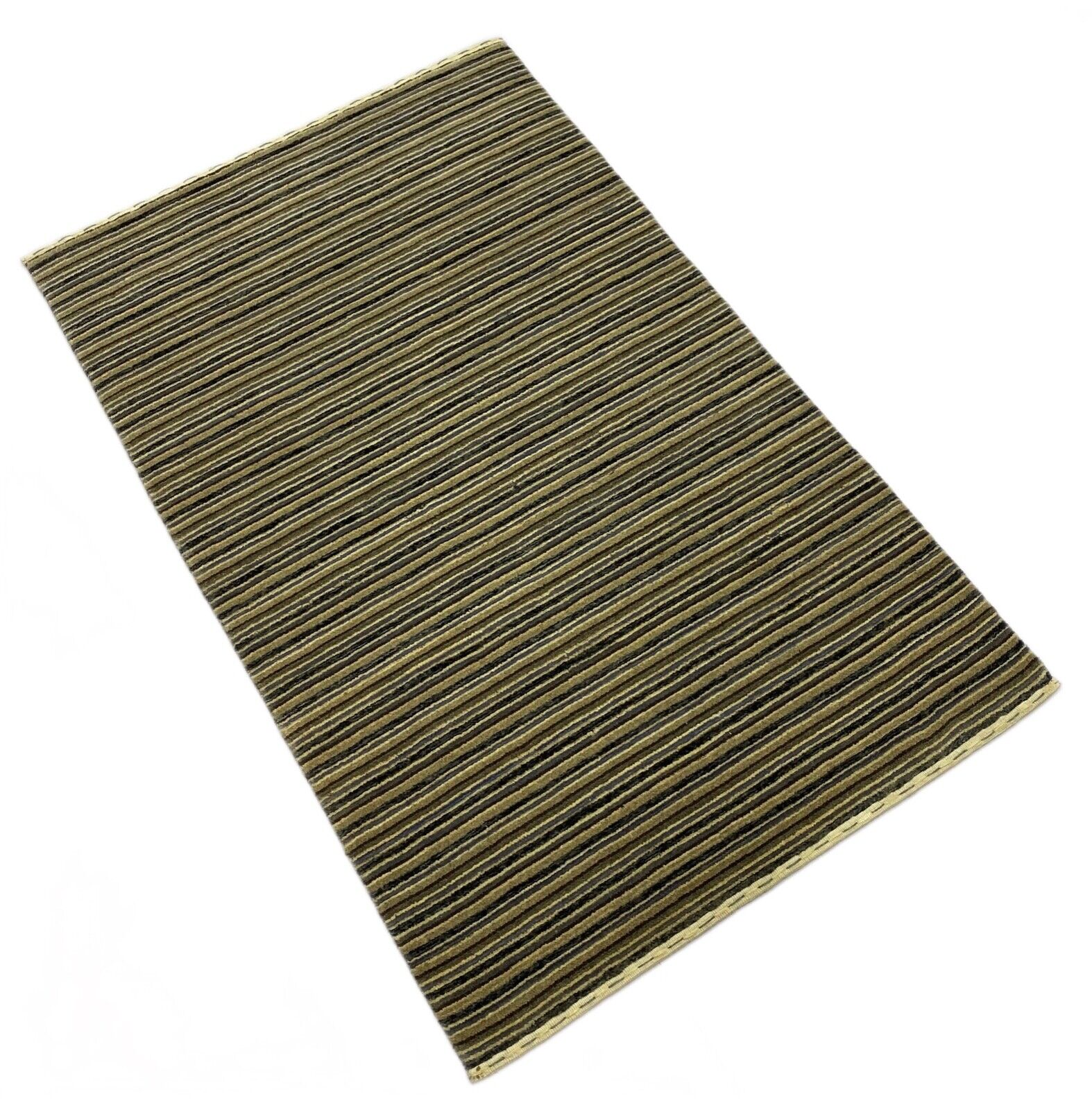 Teppich Gabbeh Beige Grau Blau 100% Wolle loom lori Handgewebt 120x180 cm S19