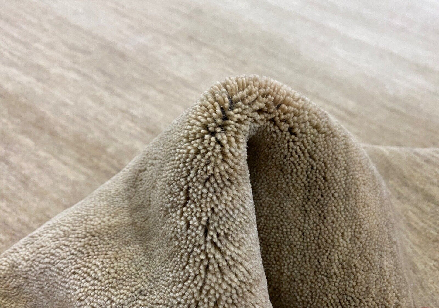 Gabbeh Beige Teppich 100% Wolle Handgewebt Loom Lori Debbich 240x295 cm