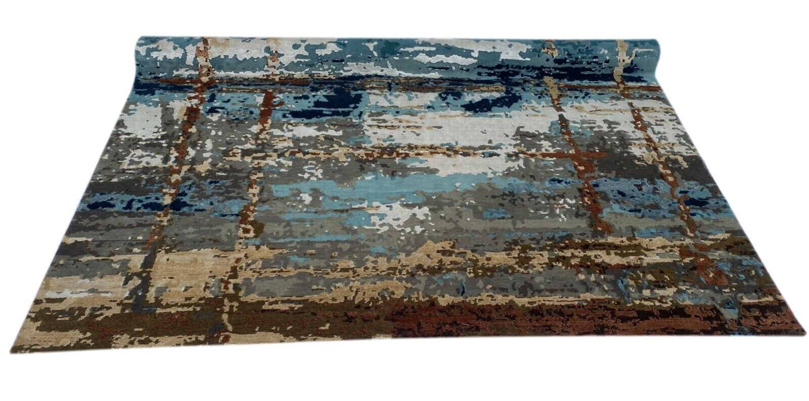 Handgeknüpft Nepal Teppich Einzigartiges Design Bambus seide Wolle 250X300 cm