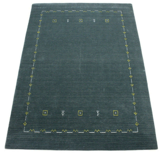 Grau Gabbeh Teppich Wolle Viskose Fine Orientteppich Handgewebt 200x300 CM WR99