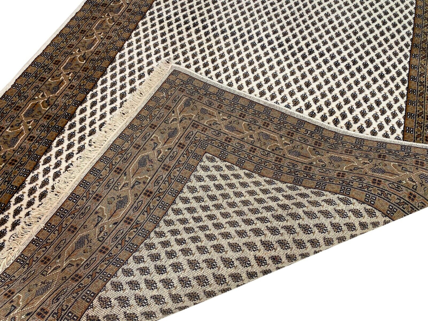 Handgeknüpfte Orientteppich Mir 170X250 cm Schurwolle Beige Teppich 100% Wolle