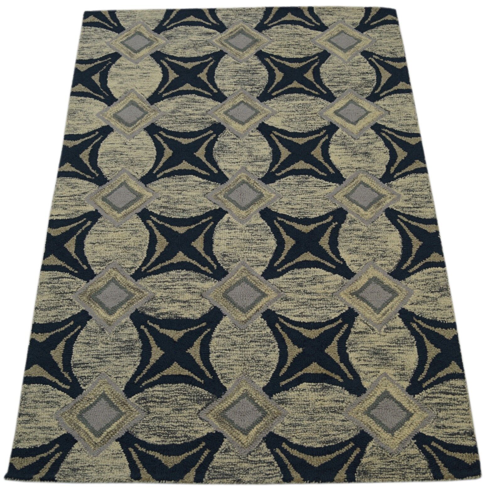 Designer Teppich 150X240 CM Handarbeit 100% Wolle Orient Handgetuftet Loop MH876