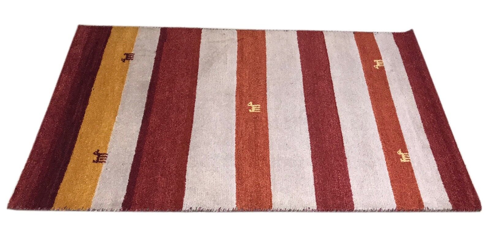 Gabbeh Teppich 90x150 cm Handgeknüpft Orientteppich 100% Wolle G70_R377