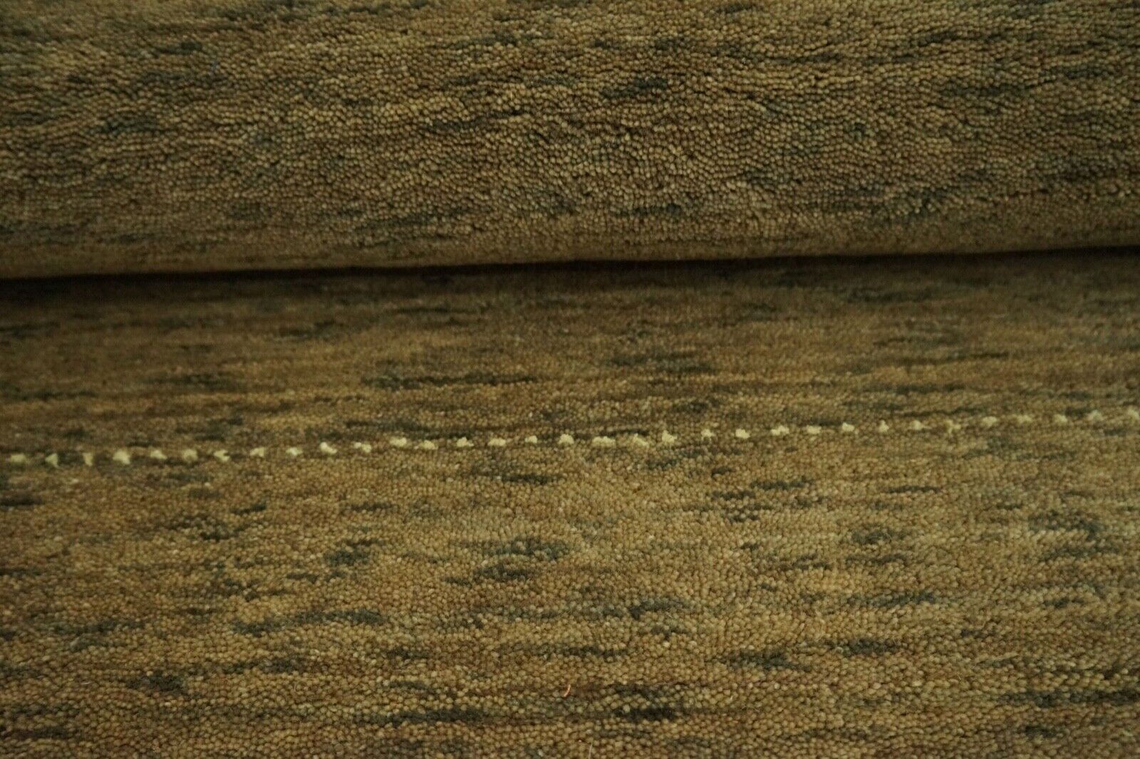 Gabbeh Teppich Dunkel Beige 100% Wolle 140x200 cm Orientteppich Handgewebt Lr677