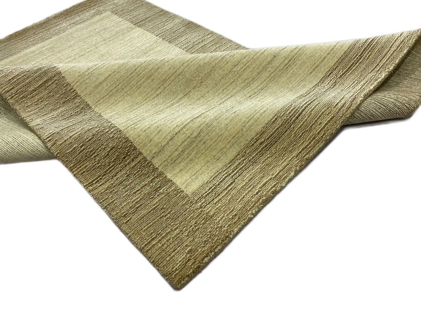 Gabbeh Teppich 100% Wolle Beige loom lori Handgewebt 120x178 cm S37