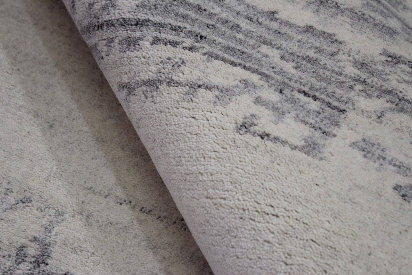 Orientteppich Nepal Teppich Handgeknüpft Beige Grau 100% Wolle 162x230 cm N-36