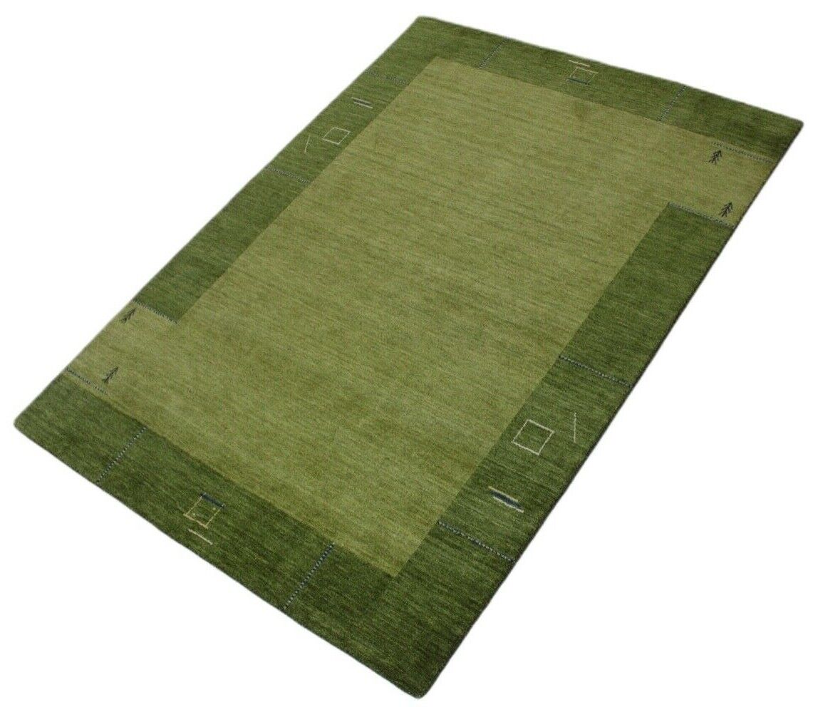 Gabbeh Teppich Grün 100% Wolle Handgewebt Orientteppich Lori 170x240 cm WR110