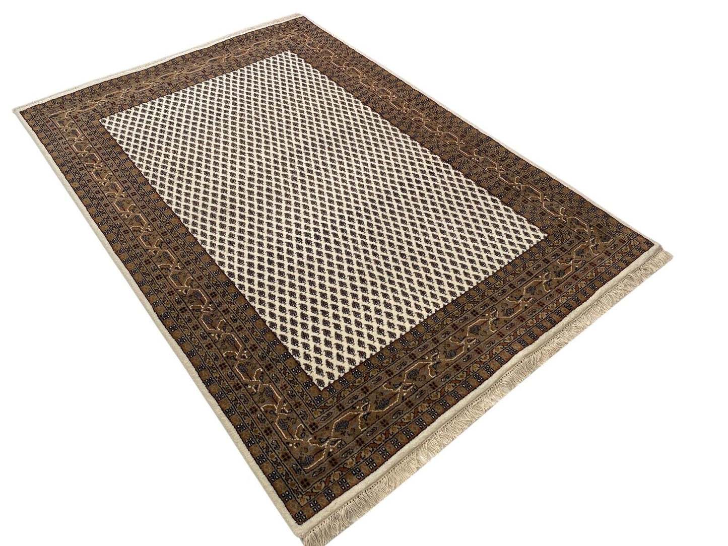 Handgeknüpfte Orientteppich Mir 170X250 cm Schurwolle Beige Teppich 100% Wolle