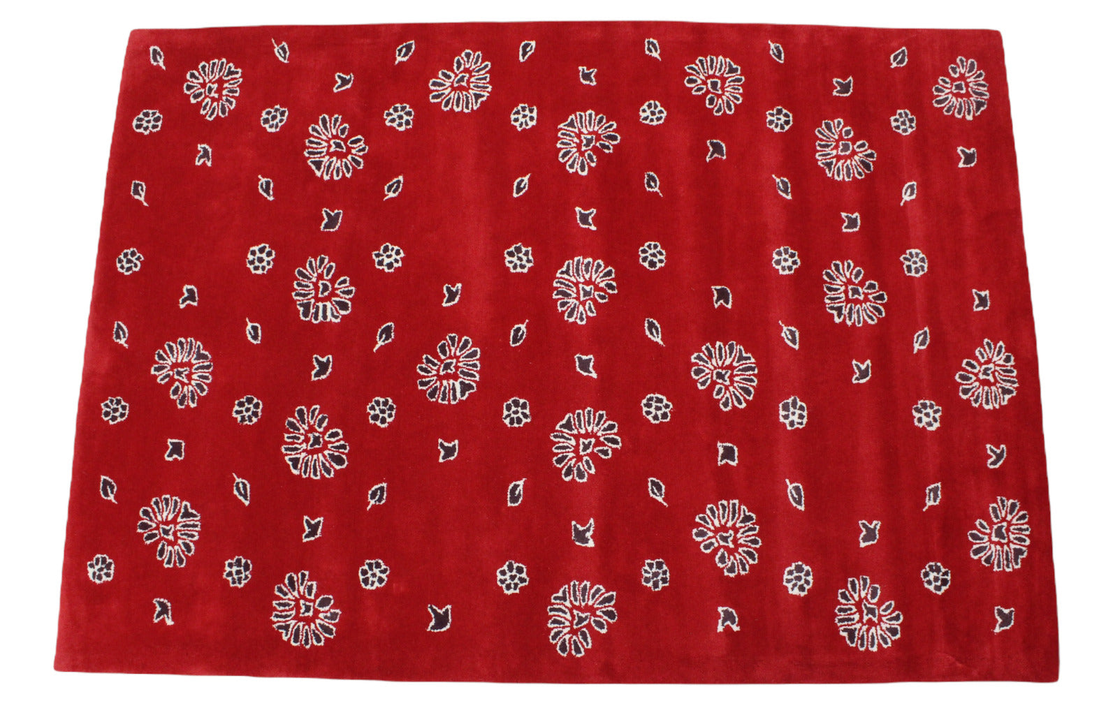 Červený koberec, 100% vlna, 140x200 cm, ručně vyrobený designový orientální koberec, WT2