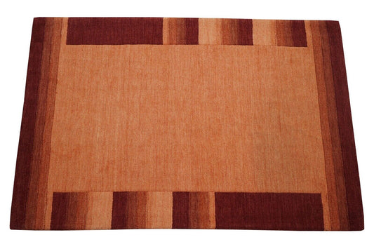 Orange 140X200 cm Teppich 100% Wolle Orientteppich Handgetuftet HT623