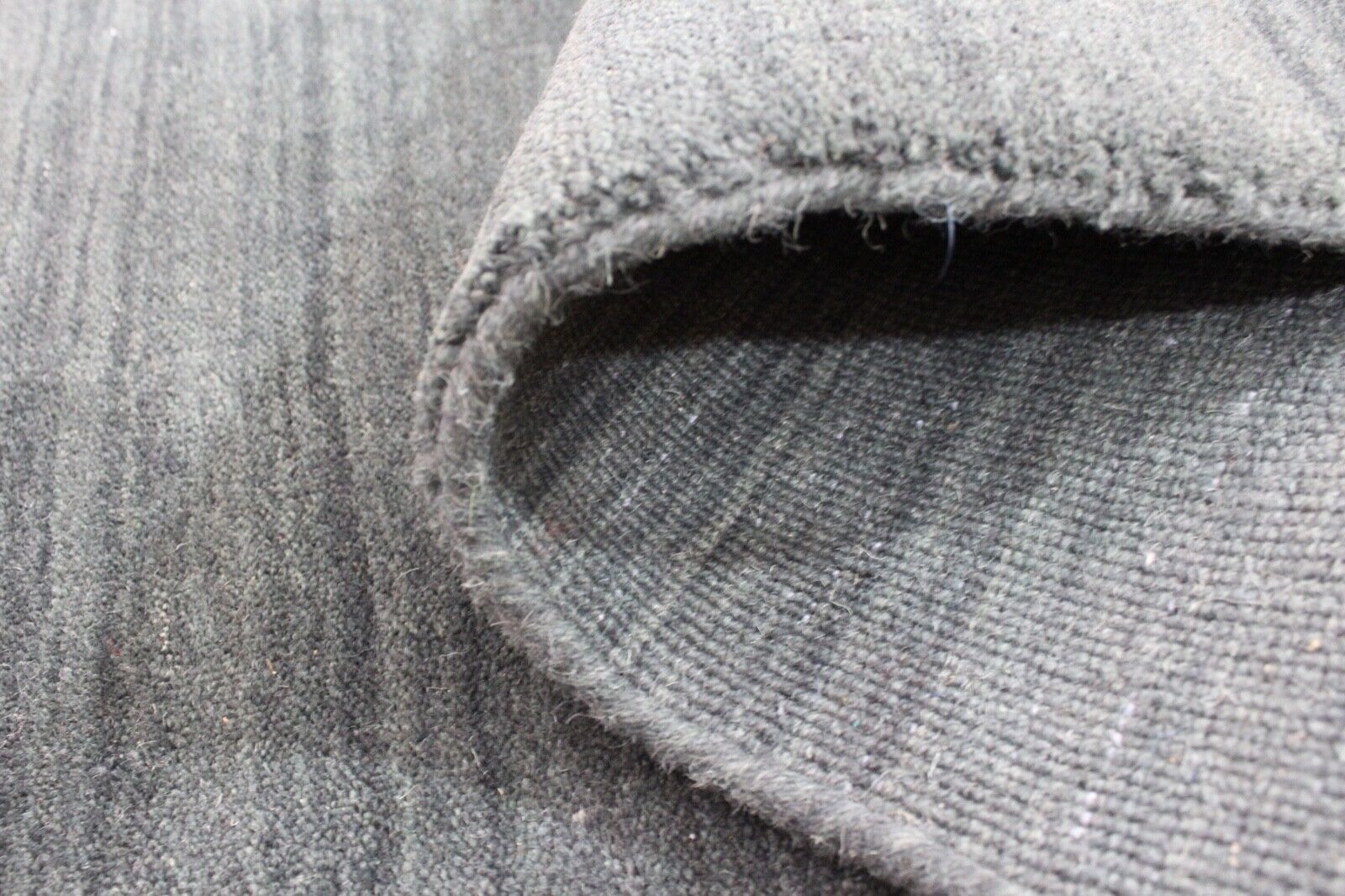 Schwarz Brücke 100% Wolle 73X200 cm Handgewebter Teppich Orientteppich C12