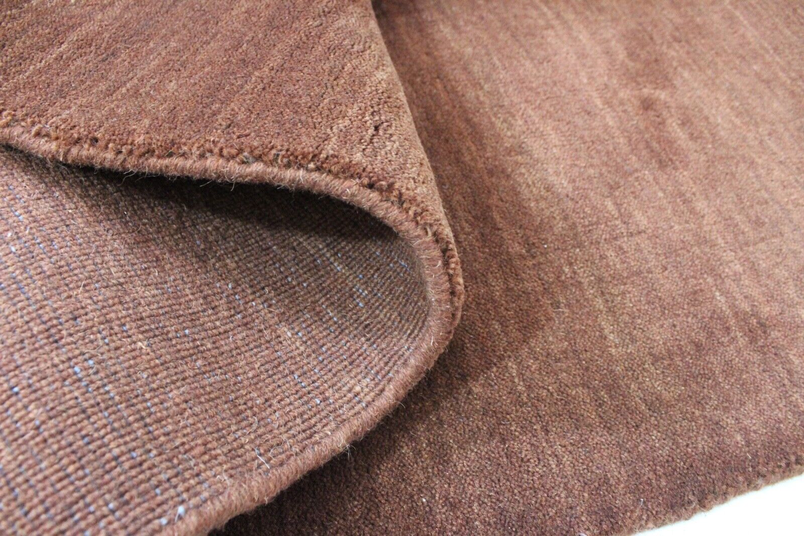 Braun Brücke 100% Wolle 75X200 cm Handgewebter Teppich Orientteppich C10