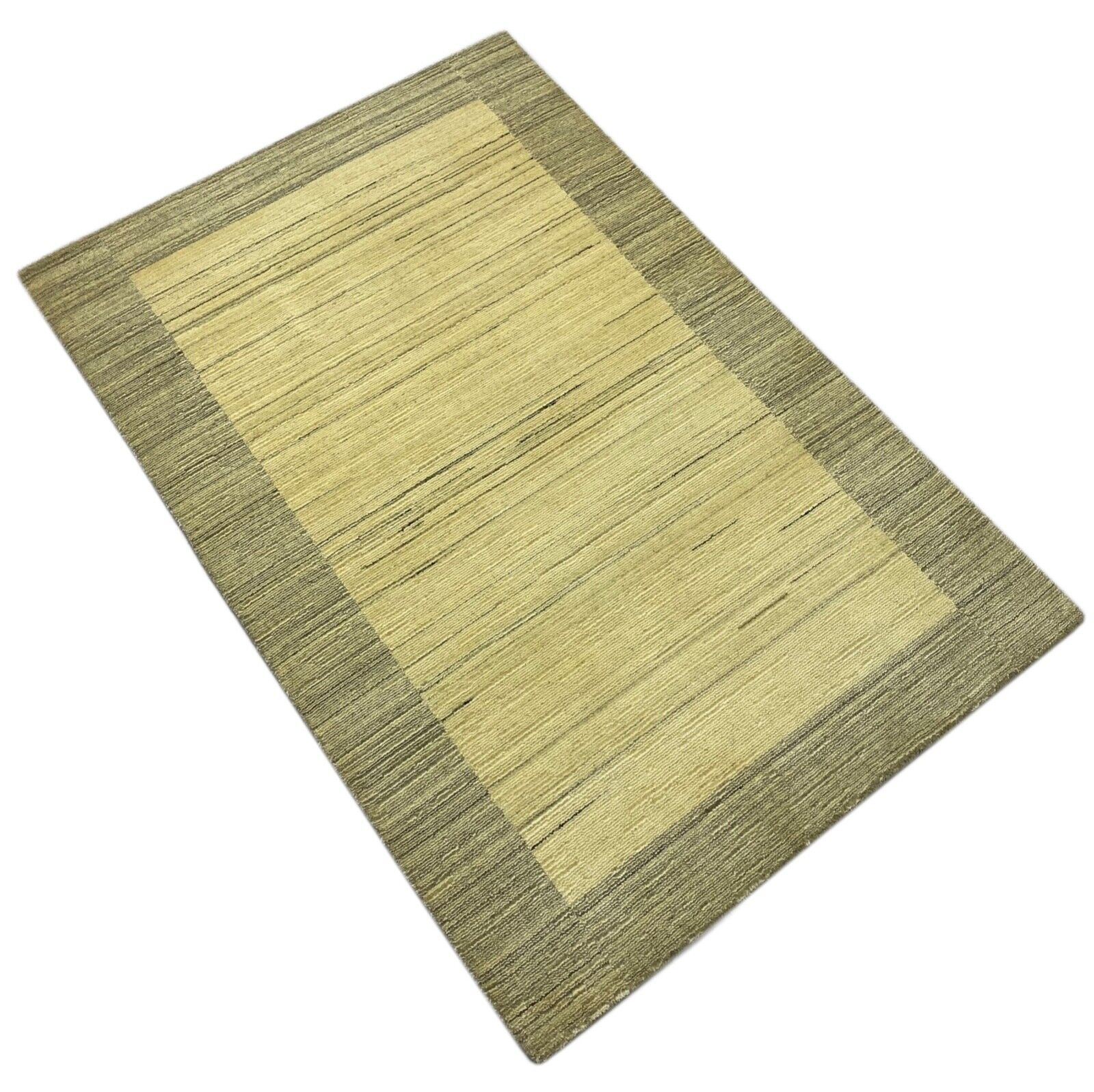 Teppich Gabbeh Beige Wolle Viskose loom lori Handgewebt 120x180 cm S184