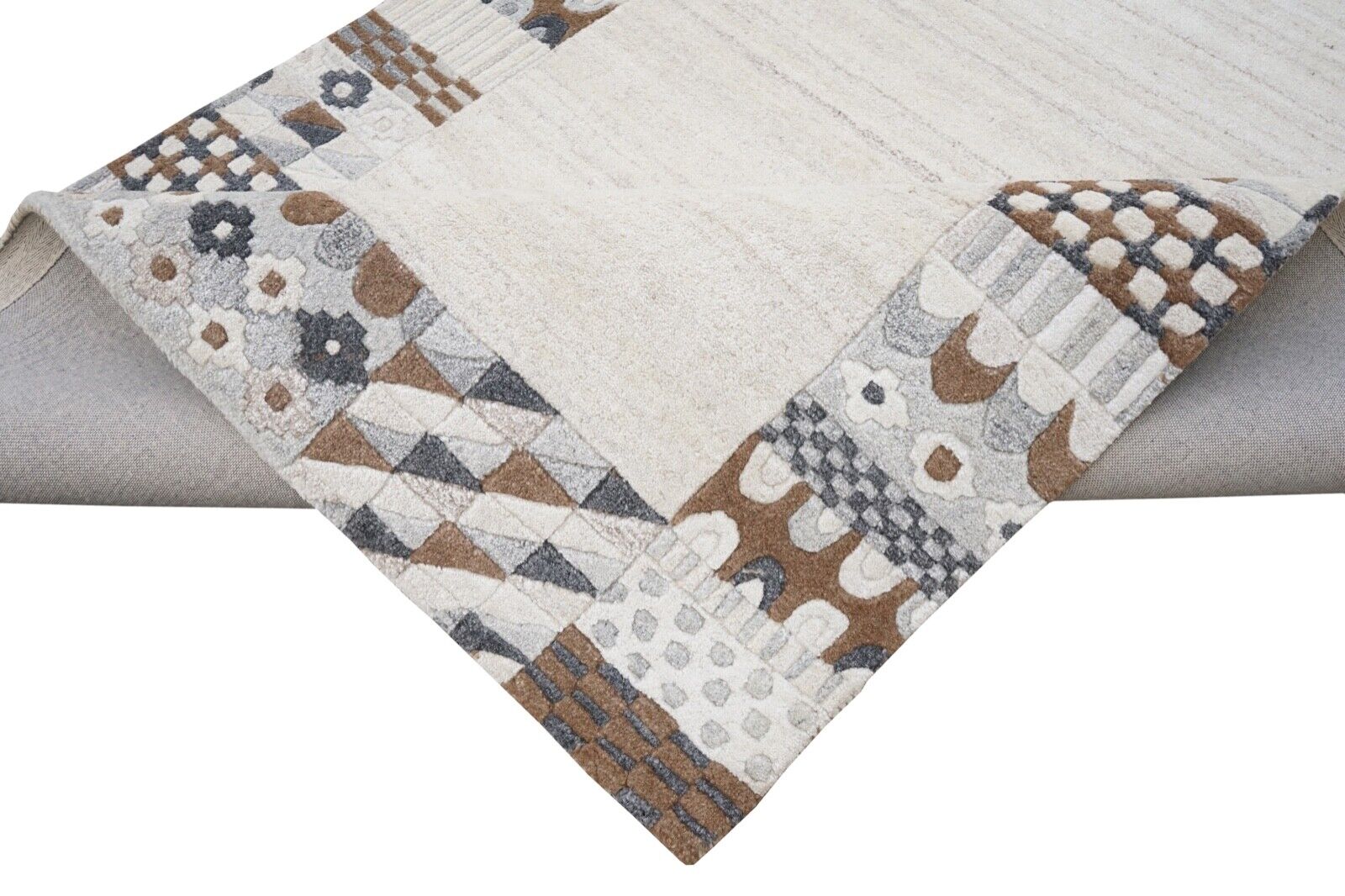 100% villane beež vaip 160x230 cm käsitsi tuftitud idamaine vaip HT323u