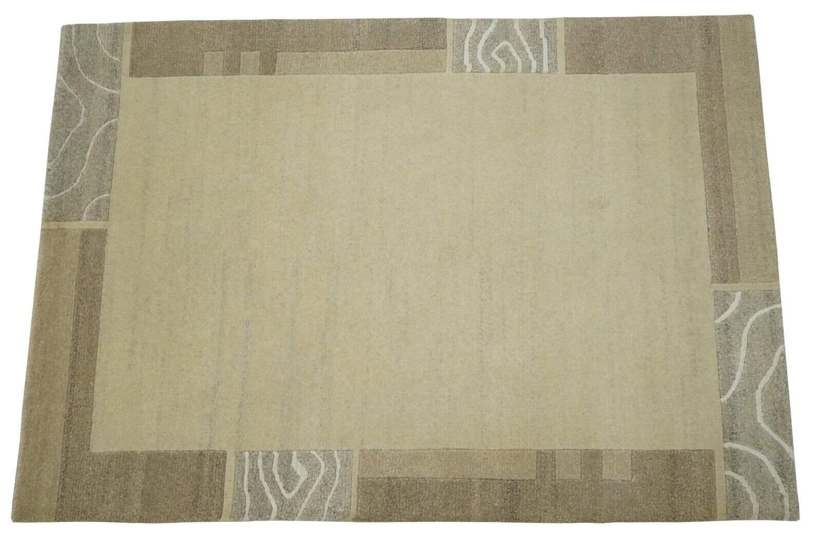 Nepal Teppich Handgeknüpft Béžová 100% Wolle Orientteppich 120x180 cm N756