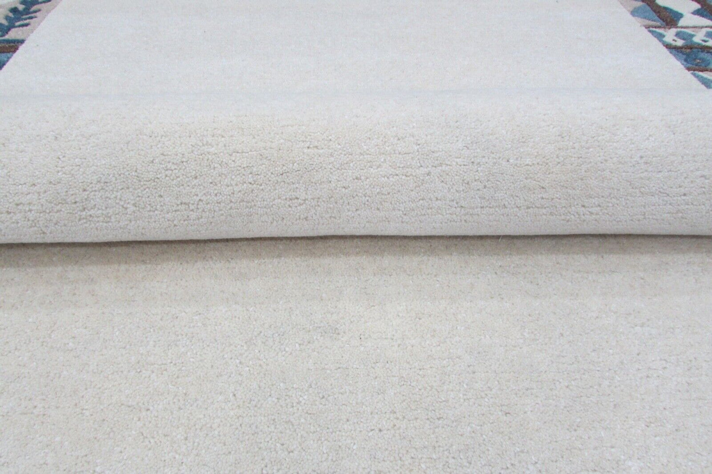Teppich 100% Wolle Beige 160X230 cm Blau Grau Braun Wolle Handgetuftet T814