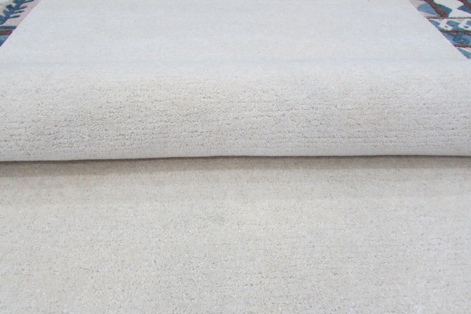 Alfombra 100% Lana Beige 160X230 cm Azul Gris Marrón Lana Tufted a Mano T814