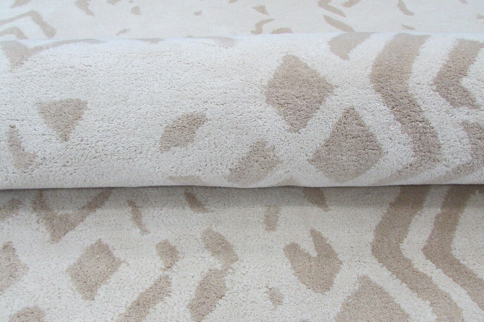 Wolle Teppich 100% Wolle Beige 160X230 cm Handarbeit Handgetuftet T826