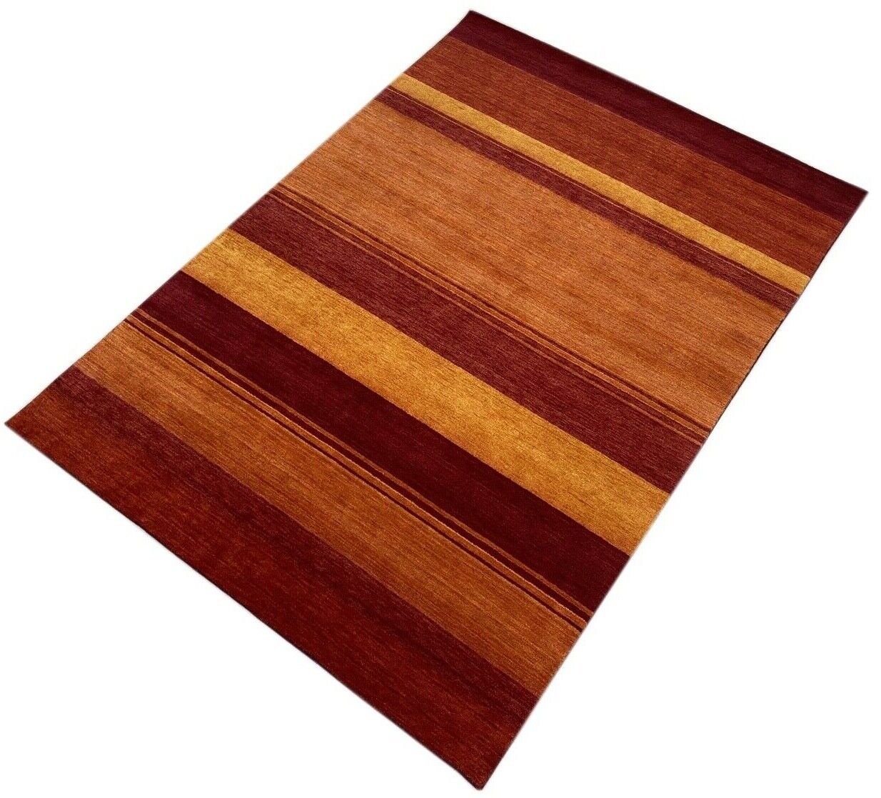 Rot Gold Gabbeh Teppich 100% Wolle 240x340 cm Handgewebt Orient WR128