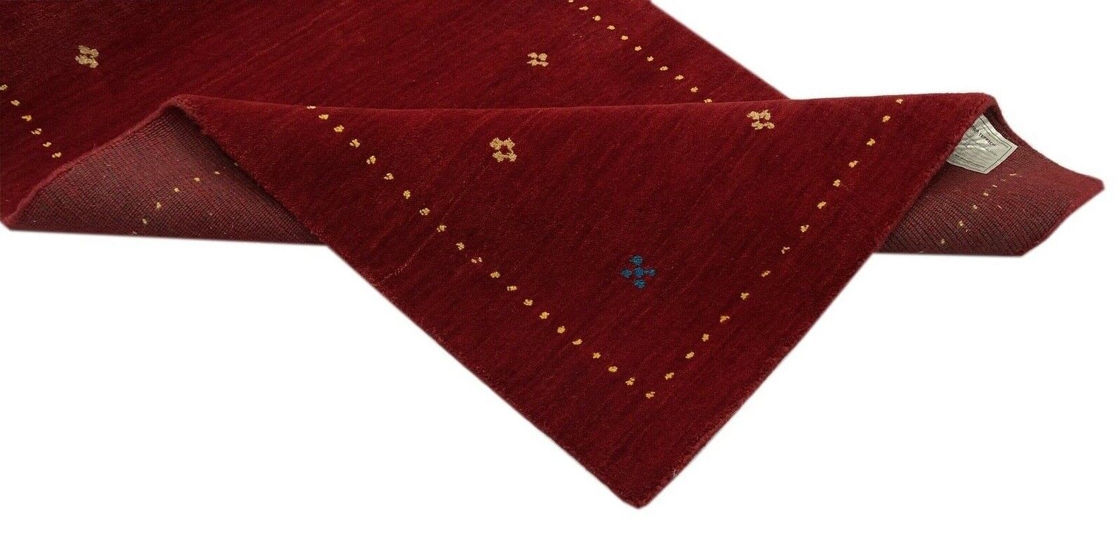 Teppichläufer Rot Gabbeh Läufer Teppich 100% Wolle Handgefertigt 90X300 cm WR61