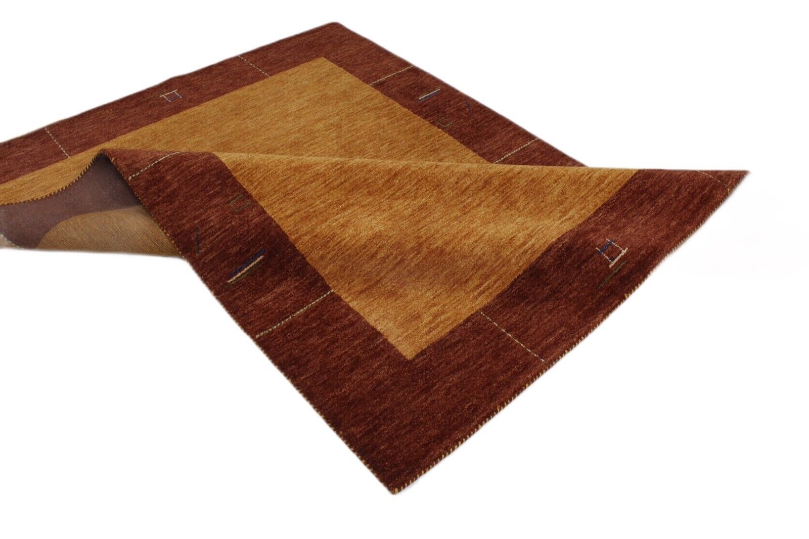 Orange Gold 100% Wolle Gabbeh loom Teppich 175X240 cm Handgewebt WR125