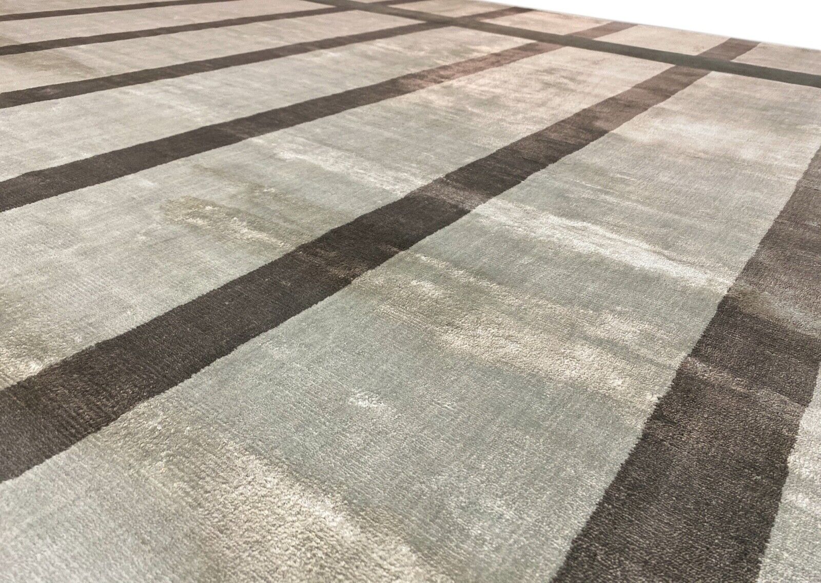 Tappeto orientale 200x300 cm beige marrone tappeto tessuto a mano in viscosa fatto a mano