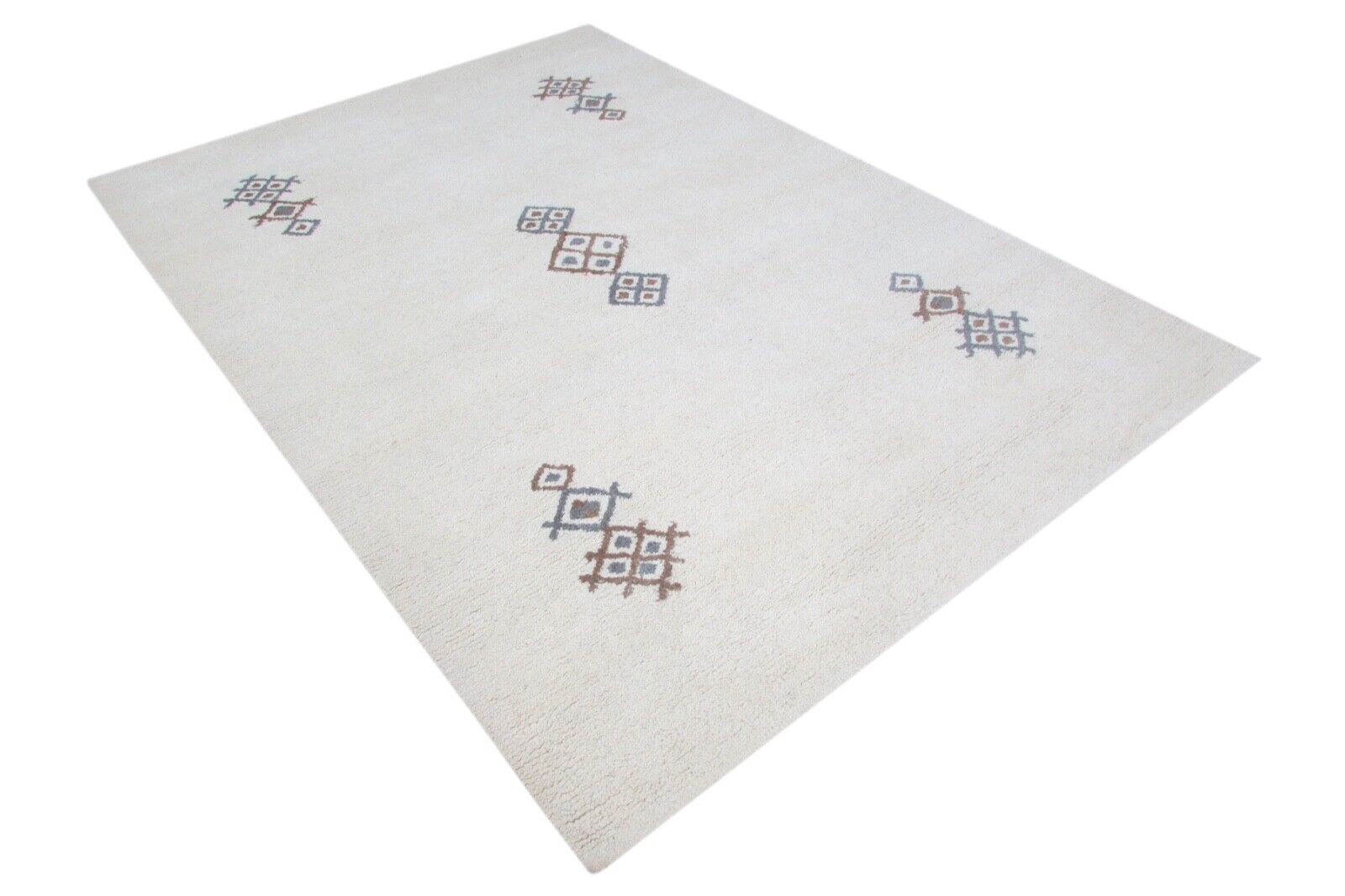 Bež preproga, 100 % volna, 160 x 230 cm, ročno izdelana, ročno tkana, T833