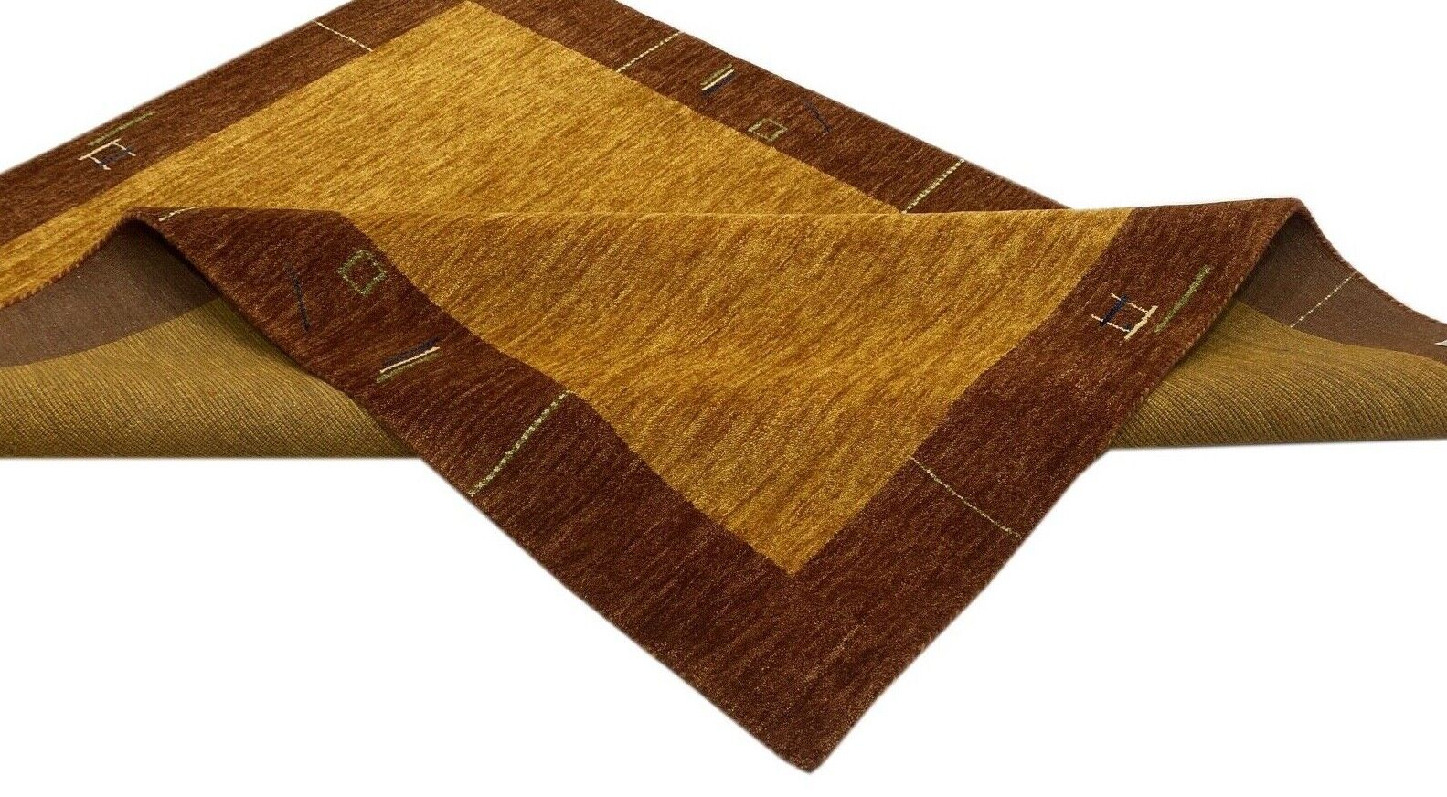 Orange Gold 100% Wolle Gabbeh loom Teppich 175X240 cm Handgewebt WR125